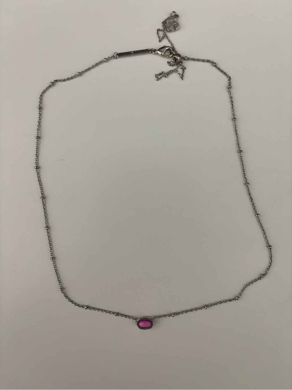 Kendra Scott Necklace with Pink Stone Pendant